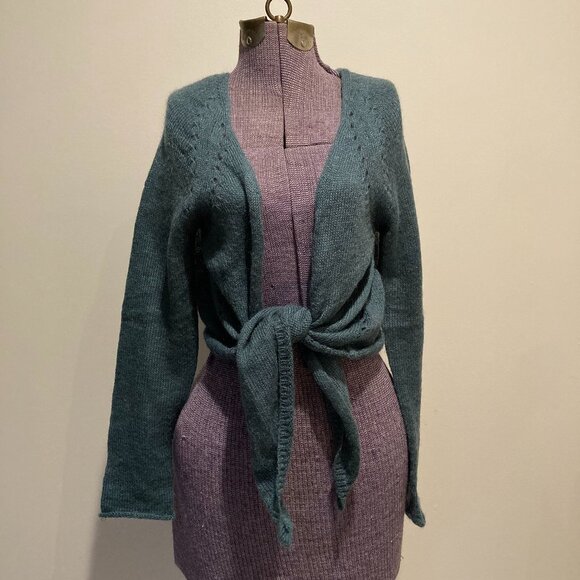 Vintage White Stuff Women's Turquoise Tie Sweater - Picture 2 of 9